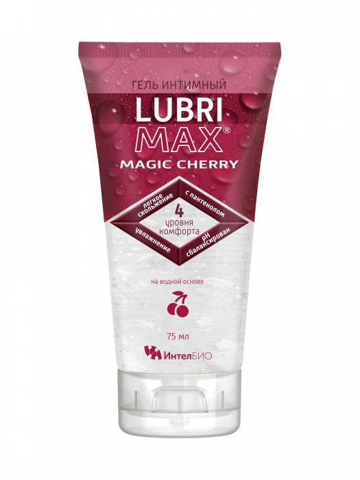 Интимный гель-смазка на водной основе Lubrimax Magic Cherry - 75 мл. - ИнтелБИО - купить с доставкой в Копейске