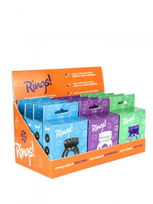 Бокс из 12 эрекционных колец Axle-pin - Lola Games - в Копейске купить с доставкой