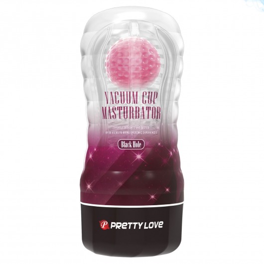 Прозрачный текстурированный мастурбатор Vacuum Cup Masturbator Black Hole - Baile - в Копейске купить с доставкой