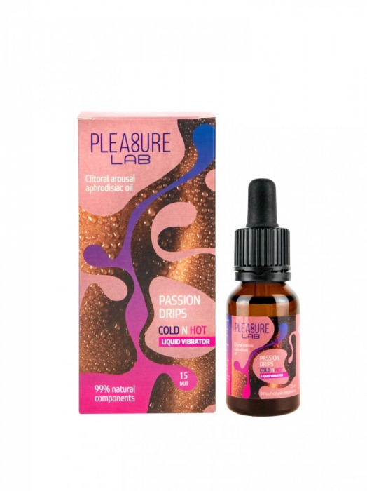 Жидкий вибратор Passion Drips Cold n Hot - 15 мл. - Pleasure Lab - купить с доставкой в Копейске