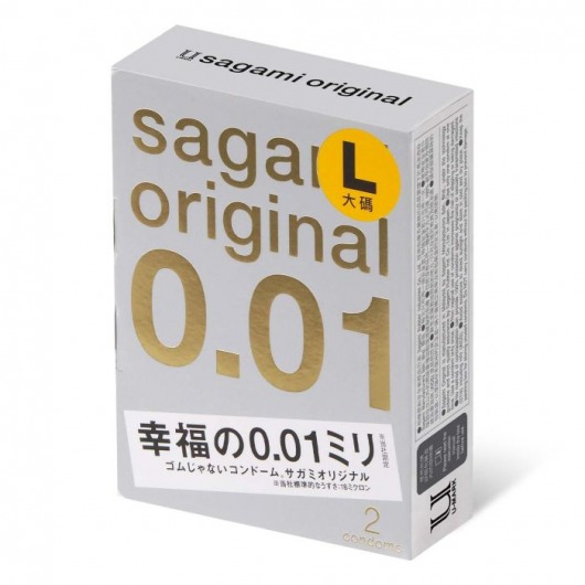 Презервативы Sagami Original 0.01 L-size увеличенного размера - 2 шт. - Sagami - купить с доставкой в Копейске