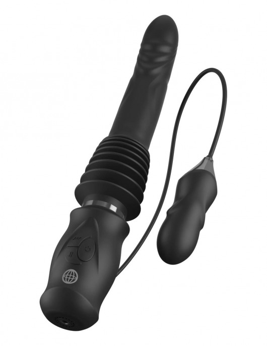 Черный автоматический вибромассажер с вибропулей Ultimate Silicone Thruster - Pipedream - купить с доставкой в Копейске