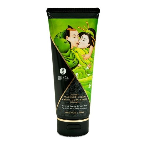 Массажный крем для тела с ароматом груши и зелёного чая Pear   Exotic Green Tea - 200 мл. - Shunga - купить с доставкой в Копейске