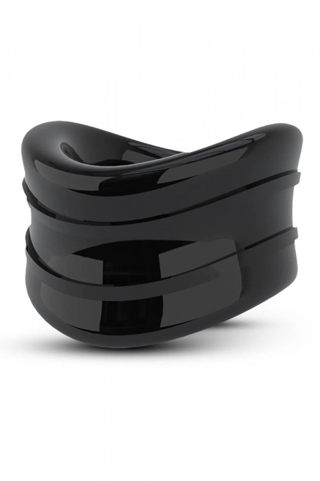 Черное эрекционное кольцо на мошонку Beef Ball Stretcher Snug - Blush Novelties - в Копейске купить с доставкой