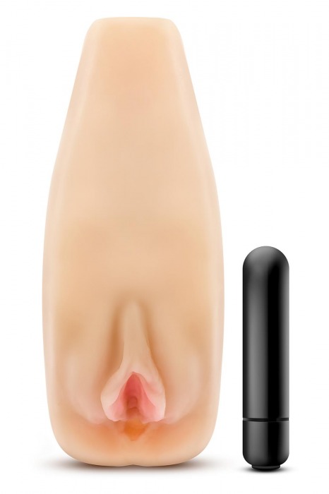 Мастурбатор-вагина с вибрацией Soft   Wet Natasha Realistic Beige Masturbator - Blush Novelties - в Копейске купить с доставкой