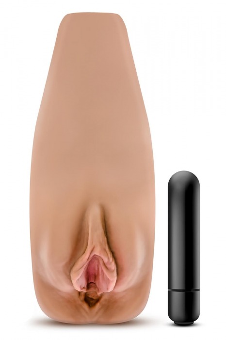 Маструбатор-вагина с вибрацией Soft   Wet Renata Realistic Tan Masturbator - Blush Novelties - в Копейске купить с доставкой