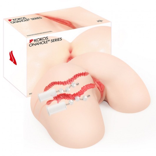 Мастурбатор-полуторс с двойным слоем материала и вибрацией Vanilla Onahole - KOKOS - в Копейске купить с доставкой