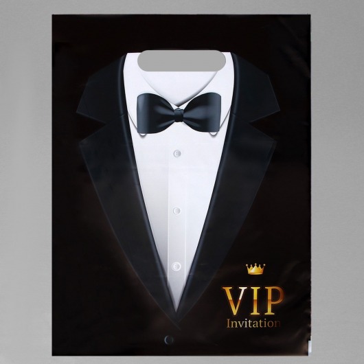 Пакет «Смокинг VIP» полиэтиленовый с вырубной ручкой (30х40 см) - UPAK LAND - купить с доставкой в Копейске