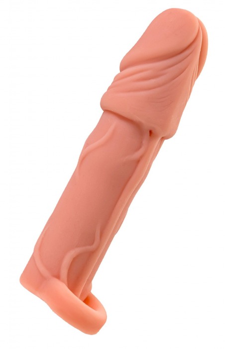 Телесная удлиняющая насадка с подхватом - 16 см. - ToyFa - в Копейске купить с доставкой