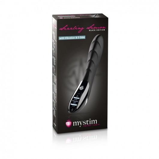 Вибратор с электростимуляцией Sizzling Simon Black Edition - 27 см. - MyStim - купить с доставкой в Копейске