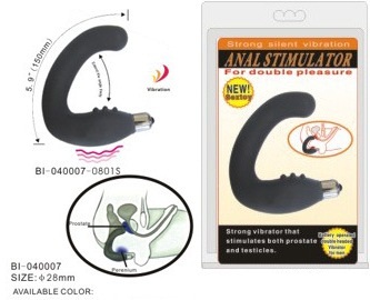 Чёрный вибростимулятор простаты - Baile - в Копейске купить с доставкой