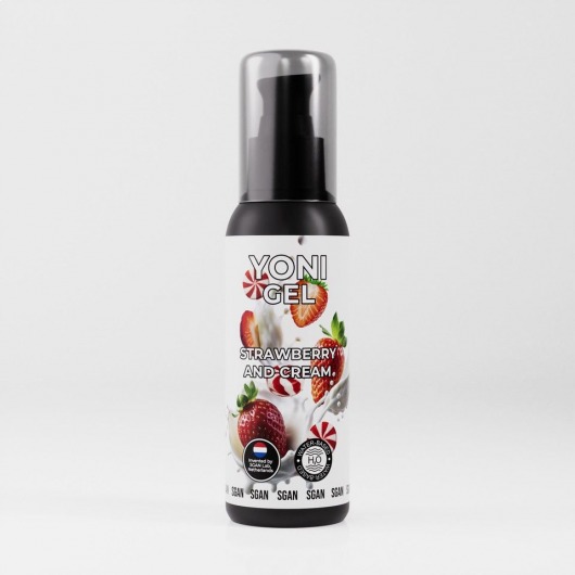 Лубрикант для орального секса SGAN со вкусом клубники со сливками - 100 мл. - SGAN - купить с доставкой в Копейске