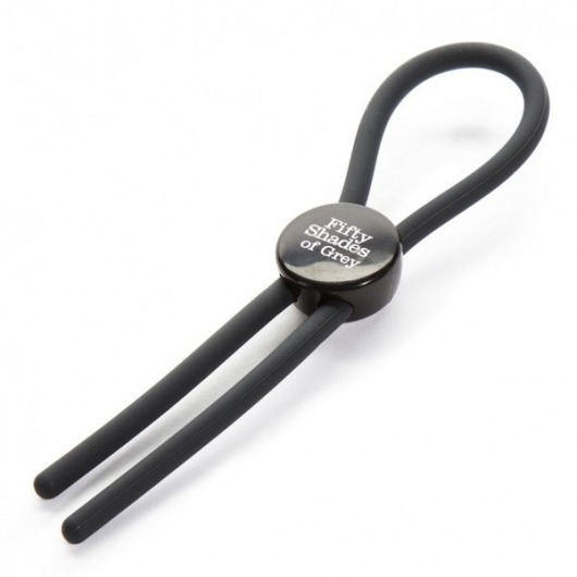 Тёмно-серое эрекционное кольцо с зажимом Again and Again Adjustable Cock Ring - Fifty Shades of Grey - в Копейске купить с доставкой