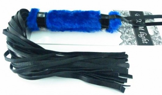 Нежная плеть с синим мехом BDSM Light - 43 см. - БДСМ Арсенал - купить с доставкой в Копейске