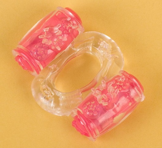 Прозрачное виброкольцо с двумя вибропульками - Toyfa Basic - в Копейске купить с доставкой