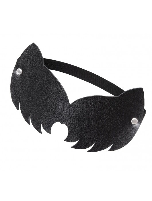 Черная закрытая кожаная маска с ушками кошки - Pecado - купить с доставкой в Копейске