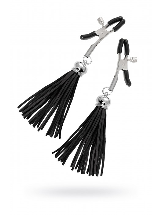 Зажимы на соски «Прищепки» с черными кисточками из замши - Pecado - купить с доставкой в Копейске