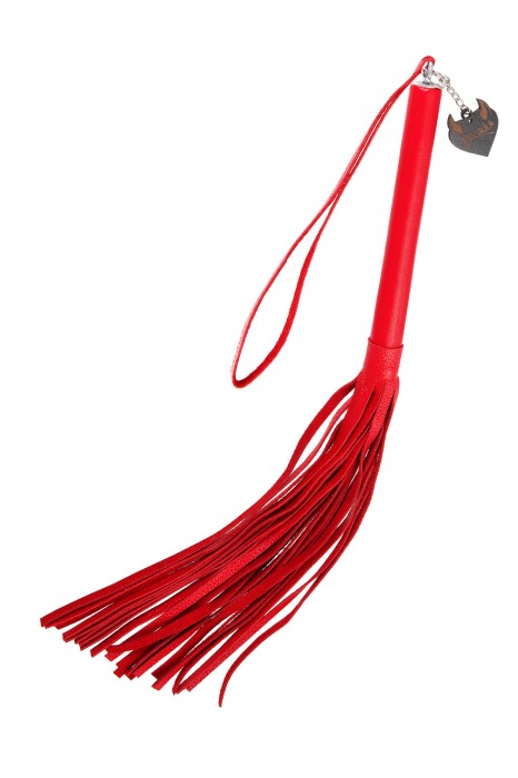 Красная кожаная плеть с петлёй - 50 см. - Pecado - купить с доставкой в Копейске