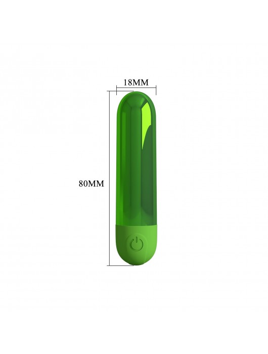 Зеленая перезаряжаемая вибропуля Kiwi - Baile