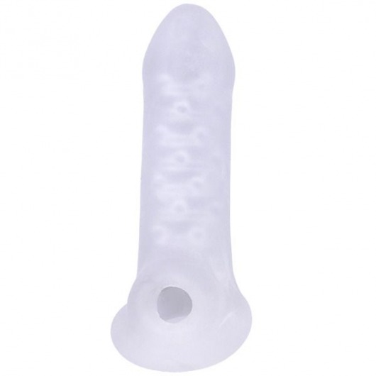 Тонкая насадка-удлинитель с подхватом мошонки Jacked Up - Doc Johnson - в Копейске купить с доставкой