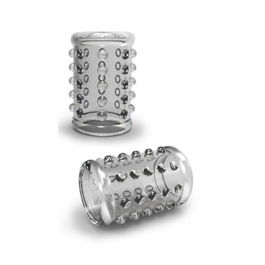 Прозрачная насадка на пенис с шишечками STAY HARD COCK SLEEVE 02 CLEAR - Blush Novelties - в Копейске купить с доставкой