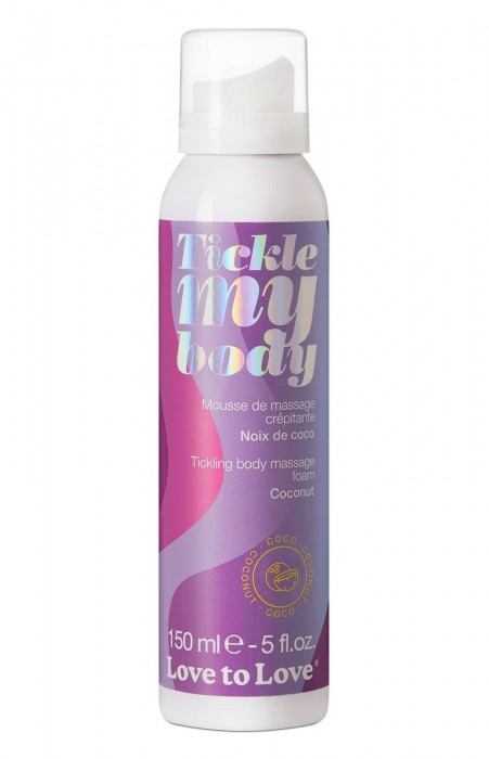 Массажная хрустящая пенка Tickle My Body Coconut с ароматом кокоса - 150 мл. - Love to Love - купить с доставкой в Копейске
