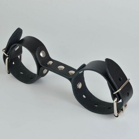 Черные кожаные наручники-фиксатор - Sitabella - купить с доставкой в Копейске