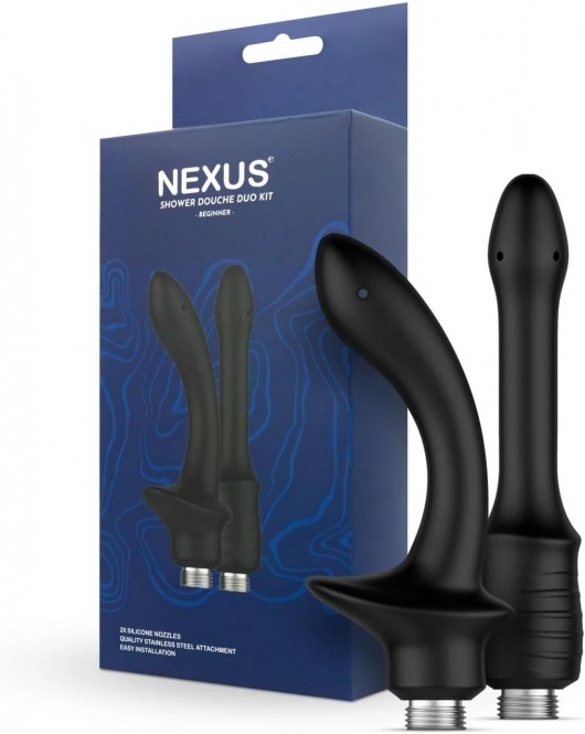 Набор из 2 насадок для анального душа Shower Douche Duo Kit Beginner - Nexus Range - купить с доставкой в Копейске