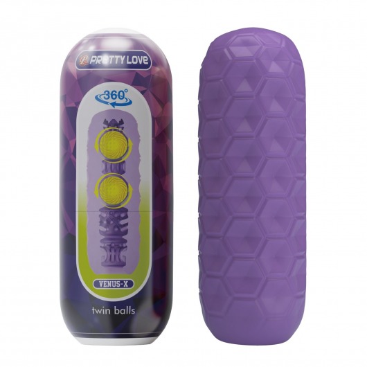 Фиолетовый мастурбатор Venus-X Twin balls - Baile - в Копейске купить с доставкой