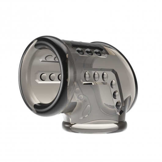 Дымчатая насадка на пенис и мошонку - Baile - в Копейске купить с доставкой