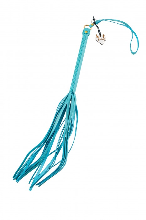 Голубая кожаная плеть - 50 см. - Pecado - купить с доставкой в Копейске