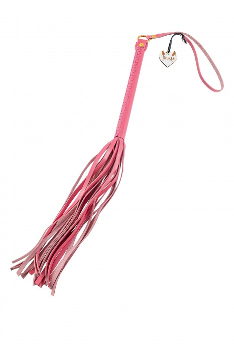 Розовая кожаная плеть - 50 см. - Pecado - купить с доставкой в Копейске