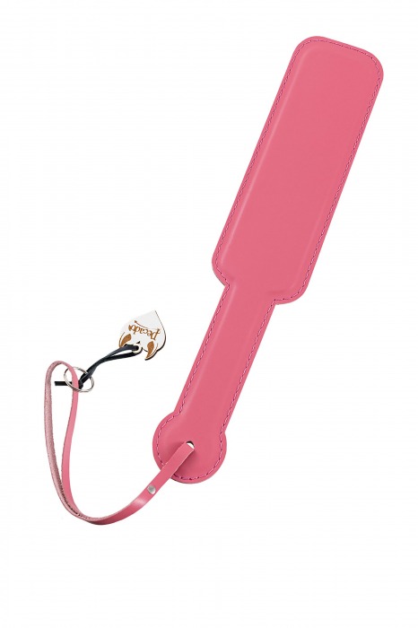 Розовый кожаный пэддл - 37 см. - Pecado - купить с доставкой в Копейске