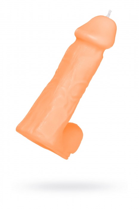 Оранжевая сувенирная свеча «Пенис» - Pecado - купить с доставкой в Копейске