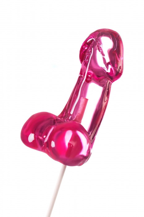 Розовый леденец в форме члена со вкусом айриш крим - 80 гр. - Sosuчki - купить с доставкой в Копейске