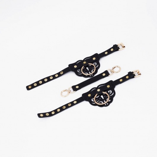 Черные оковы с золотистой фурнитурой - Crazy Handmade - купить с доставкой в Копейске