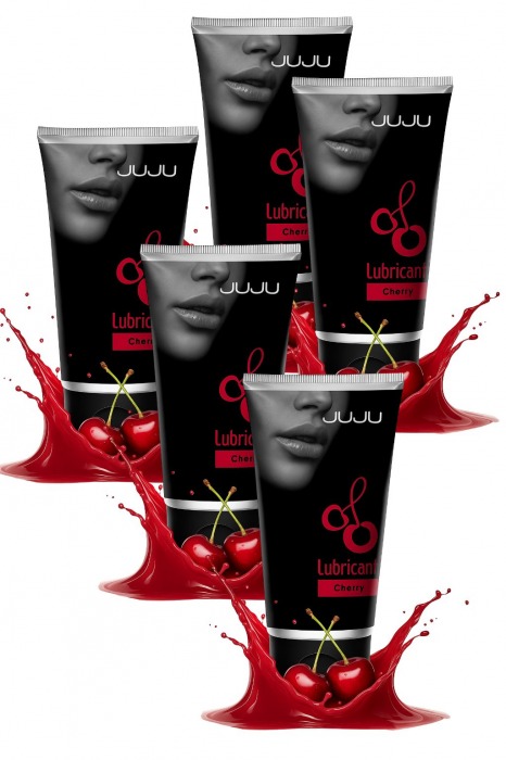 Набор из 5 съедобных лубрикантов JUJU со вкусом вишни - JuJu - купить с доставкой в Копейске
