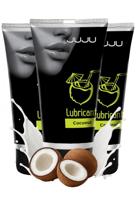 Набор из 3 съедобных лубрикантов JUJU со вкусом кокоса - JuJu - купить с доставкой в Копейске