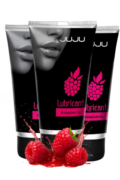 Набор из 3 съедобных лубрикантов JUJU со вкусом малины - JuJu - купить с доставкой в Копейске