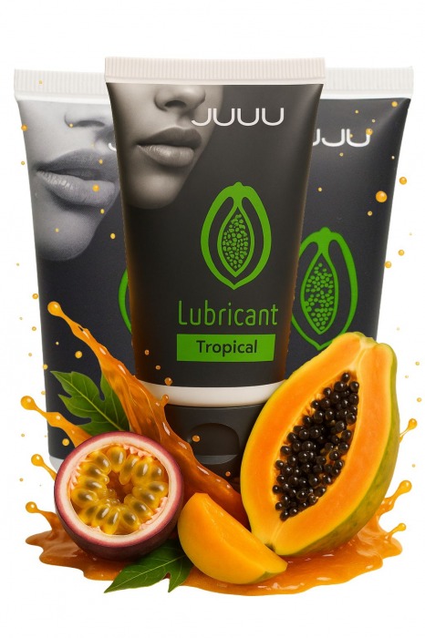 Набор из 3 съедобных лубрикантов JUJU со вкусом тропических фруктов - JuJu - купить с доставкой в Копейске