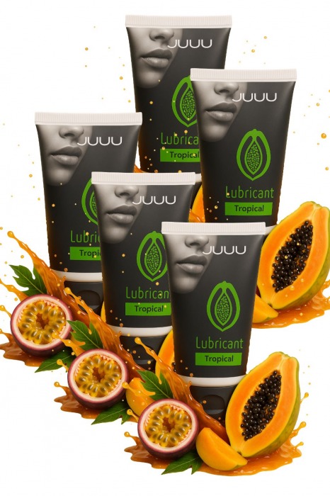 Набор из 5 съедобных лубрикантов JUJU со вкусом тропических фруктов - JuJu - купить с доставкой в Копейске
