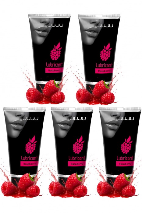 Набор из 5 съедобных лубрикантов JUJU со вкусом малины - JuJu - купить с доставкой в Копейске