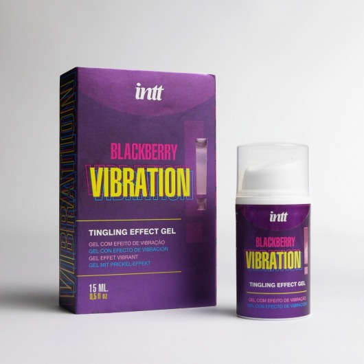 Стимулирующий гель с эффектом вибрации Blackberry Vibration - 15 мл. - INTT - купить с доставкой в Копейске