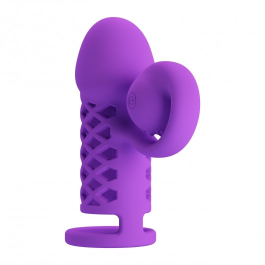 Фиолетовая вибронасадка с клиторальным отростком Harden - Baile - в Копейске купить с доставкой