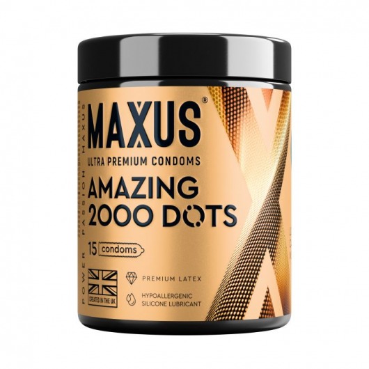 Точечные презервативы MAXUS 2000 Amazing Dots с железным кейсом - 15 шт. - Maxus - купить с доставкой в Копейске