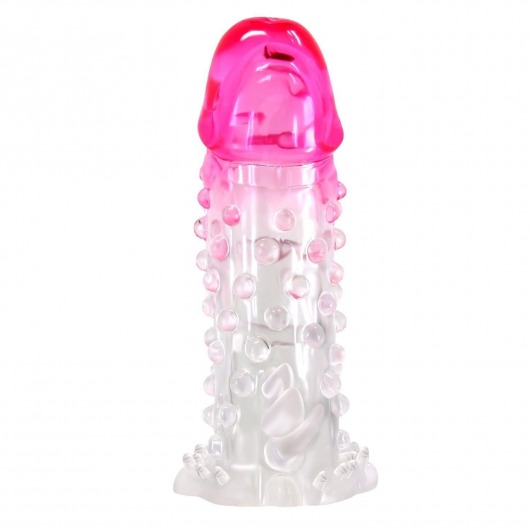 Прозрачно-розовая насадка на пенис Wilford - 13,5 см. - Baile - в Копейске купить с доставкой