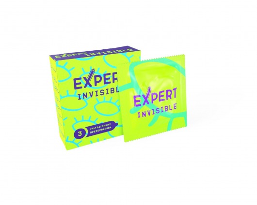 Ультратонкие презервативы Expert Invisible - 3 шт. - Expert - купить с доставкой в Копейске