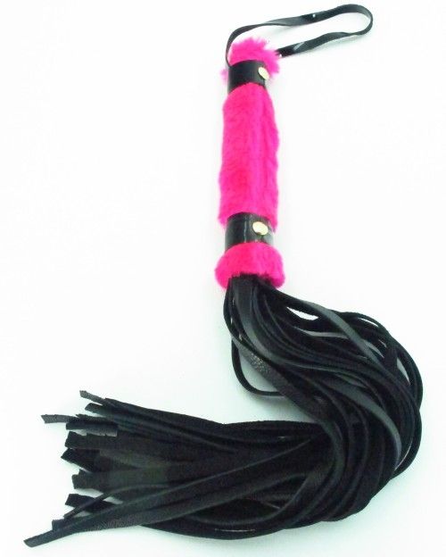 Нежная плеть с розовым мехом BDSM Light - 43 см. - БДСМ Арсенал - купить с доставкой в Копейске