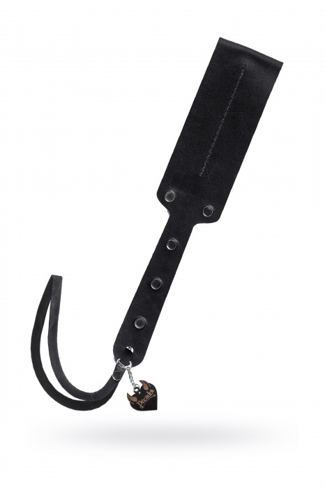 Черный кожаный пэддл - 32 см. - Pecado - купить с доставкой в Копейске