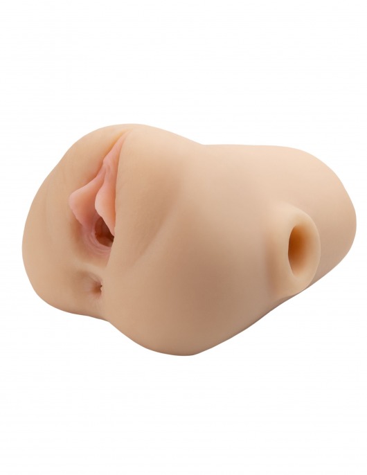 Телесный мастурбатор с вибрацией Double Pounder Vibrating Squeeze Stroker - Pipedream - в Копейске купить с доставкой